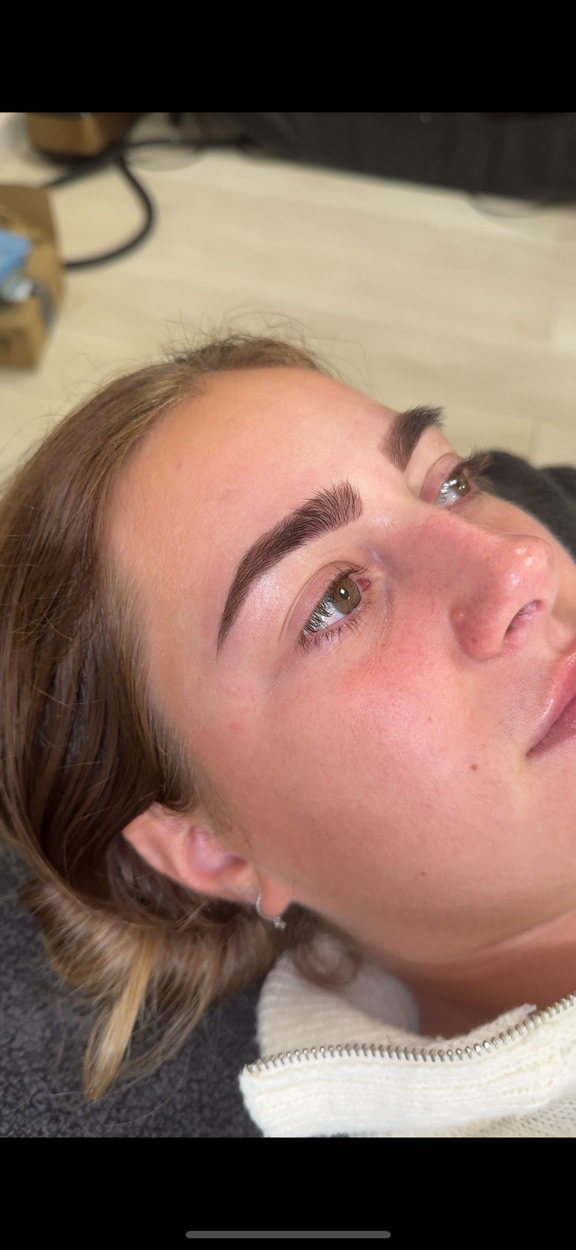 Brow wax and tint results