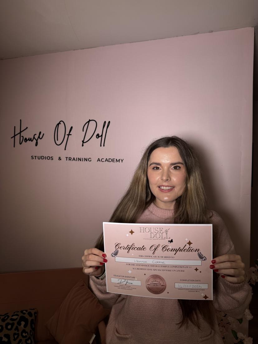 3-day makeup course certificate